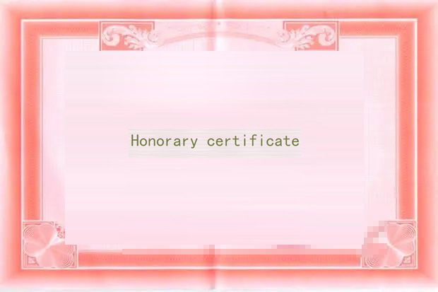 Certificate of Honor 5